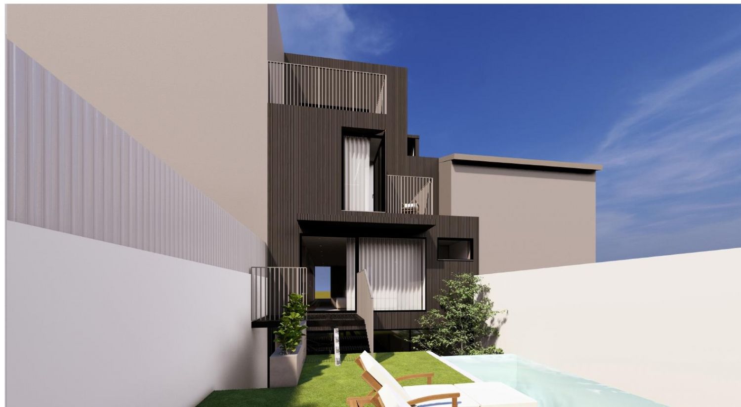 Moradia contemporânea T3 com piscina e garagem para 2 carros na Foz, Porto — foto 4
